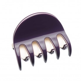 Medium size regular shape Hair jaw clip in Violet and ivory