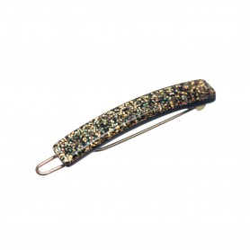 Very small size tiny and skinny shape Hair clip in Gold glitter