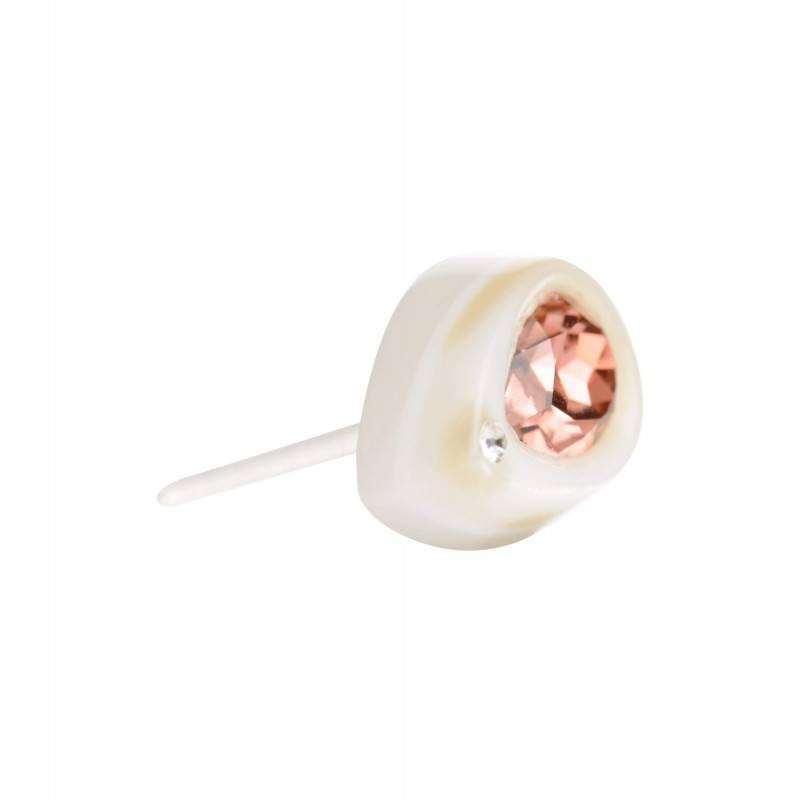 Small size drop shape Metal free earring in Beige pearl