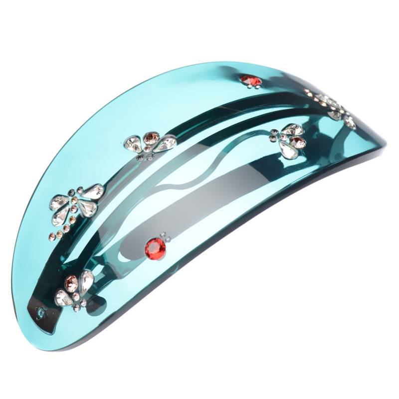 Hair Barrettes Decorated with Swarovski Crystals