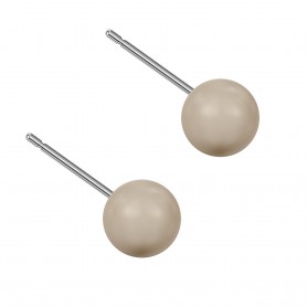 Medium size sphere shape Titanium earrings in Crystal Platinum Pearl