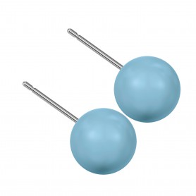 Large size sphere shape Titanium earrings in Crystal Turquoise Pearl