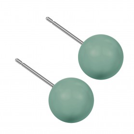 Large size sphere shape Titanium earrings in Crystal Jade Pearl