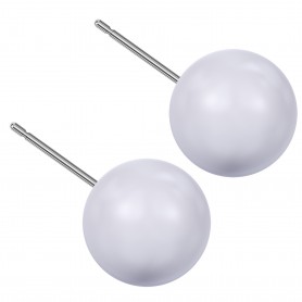 Very large size sphere shape Titanium earrings in Crystal Lavender Pearl