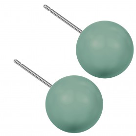 Very large size sphere shape Titanium earrings in Crystal Jade Pearl