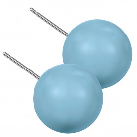 Extra large size sphere shape Titanium earrings in Crystal Turquoise Pearl