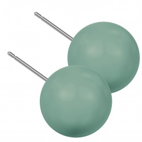 Extra large size sphere shape Titanium earrings in Crystal Jade Pearl
