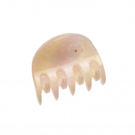 Small size regular shape hair jaw clip in Beige rainbow texture