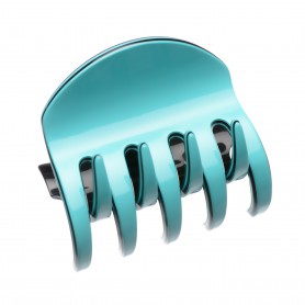Medium size regular shape hair jaw clip in Turquoise and Black