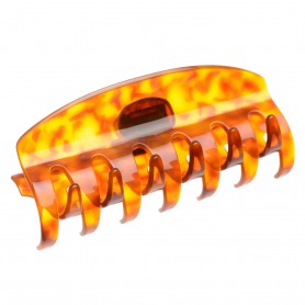 Very large size regular shape hair jaw clip in Tortoise shell