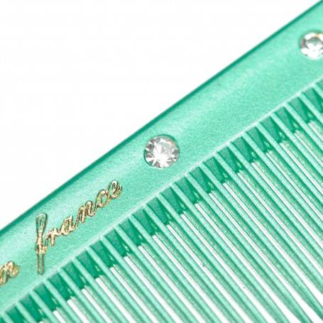 Medium size regular shape Hair comb in Green