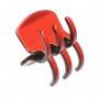 Small size regular shape Hair jaw clip in Marlboro red and black