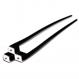 Medium size fork shape Hair stick in Black and white