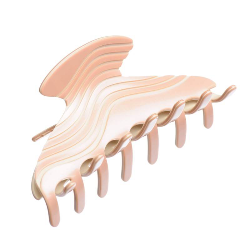 Medium size Hair jaw clip in Old pink and ivory - Hair jaw clips and claws