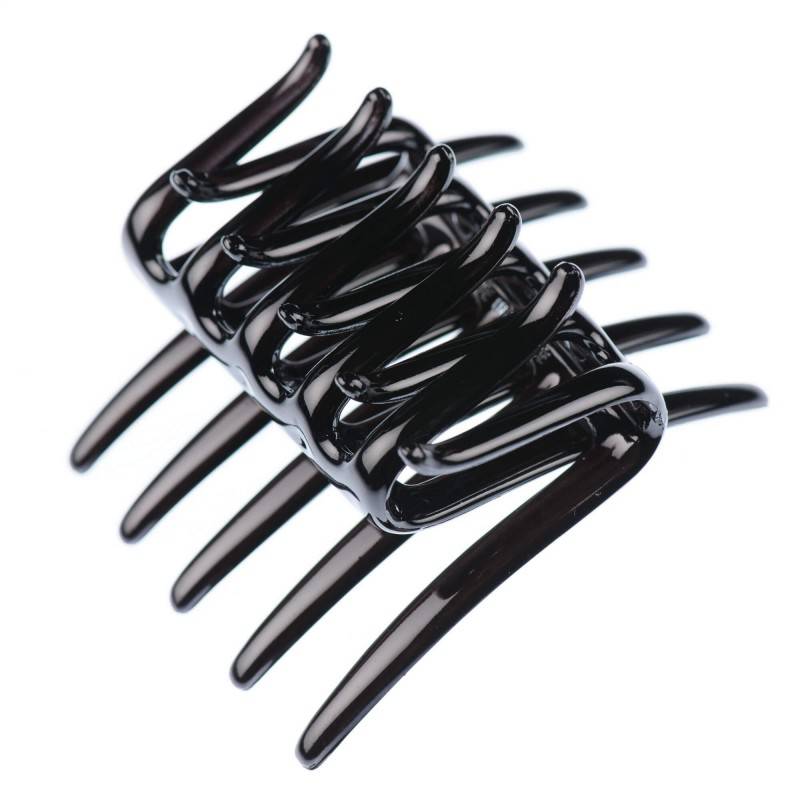 Medium size special ornament Hair claw clip in Black