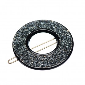 Small size round shape Hair clip in Black