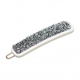 Small size rectangular shape Hair clip in White