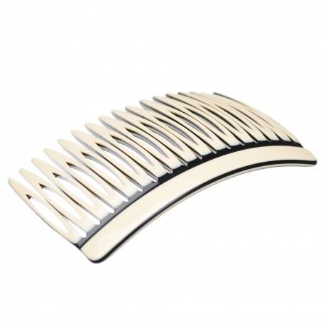 Medium size Hair side comb in Ivory and black - Side combs