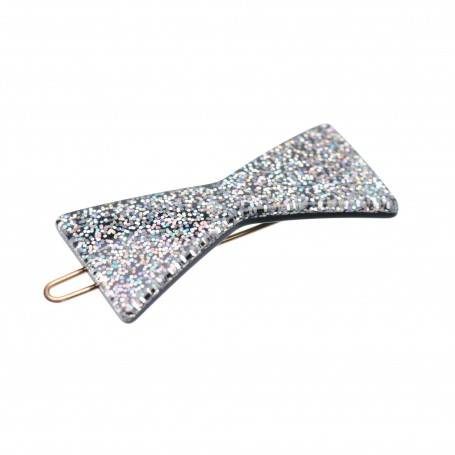 muskel tapperhed belønning Small size Hair clip in Silver glitter - Hair barrettes and hair clips