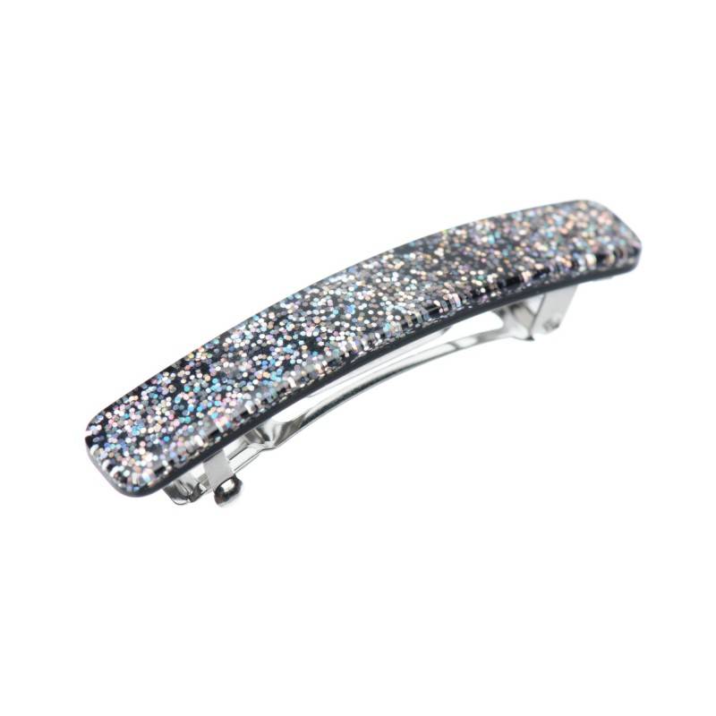 Small size Hair clip in Silver glitter - Hair barrettes and hair clips