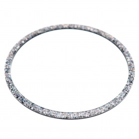 Large size round shape Bracelet in Silver glitter