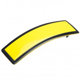 Medium size rectangular shape Hair barrette in Yellow and black