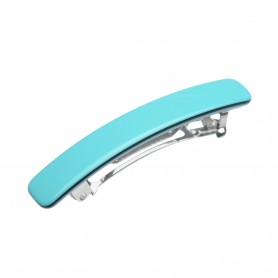 Small size rectangular shape Hair clip in Turquoise and black