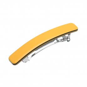 Small size rectangular shape Hair clip in Maize yellow and black