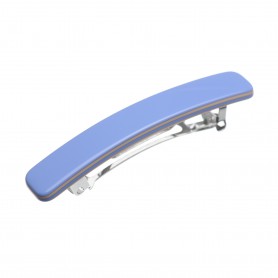 Small size rectangular shape Hair clip in Sky blue and hazel