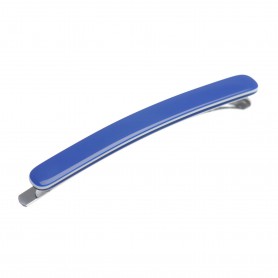 Small size skinny rectangular shape Bobby pin in Blue and white