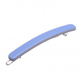 Small size skinny rectangular shape Hair clip in Sky blue and hazel