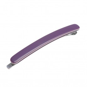 Small size skinny rectangular shape Bobby pin in Violet and ivory