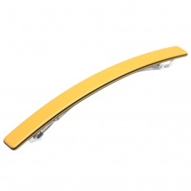 Medium size long and skinny shape Hair barrette in Maize yellow and black