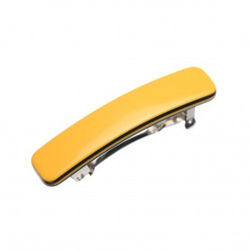 Small size rectangular shape Hair clip in Maize yellow and black