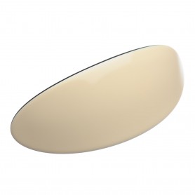 Very large size oval shape Hair barrette in Ivory and black