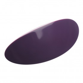 Very large size oval shape Hair barrette in Violet and ivory