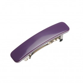 Small size rectangular shape Hair clip in Violet and ivory