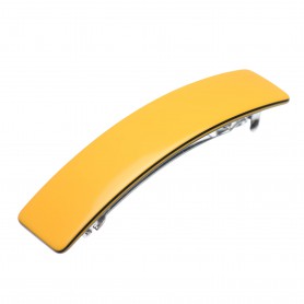 Medium size rectangular shape Hair barrette in Maize yellow and black