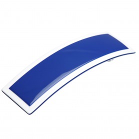 Medium size rectangular shape Hair barrette in Blue and white