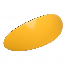 Very large size oval shape Hair barrette in Maize yellow and black