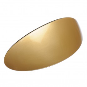 Very large size oval shape Hair barrette in Gold and black