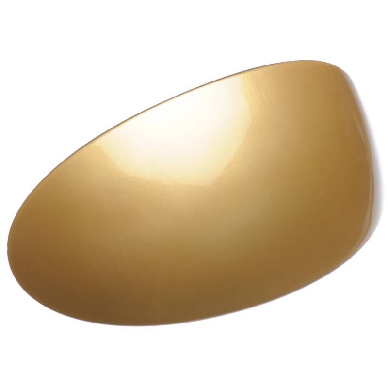 A Gold Oval Metal Barrette Hair Clip 