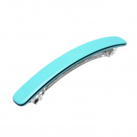 Small size rectangular shape Hair barrette in Turquoise and black