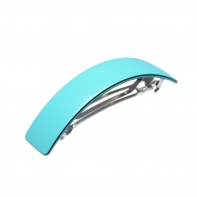 Large size rectangular shape Hair barrette in Turquoise and black