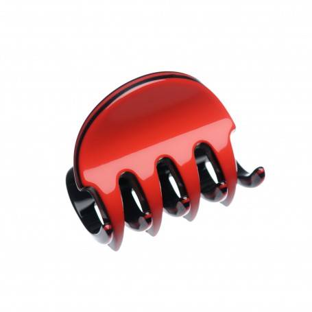 Very small size Hair claw clip in Marlboro red and black - Hair jaw clips  and claws