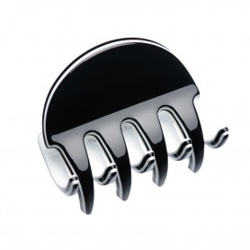 Small size regular shape Hair jaw clip in Black and white
