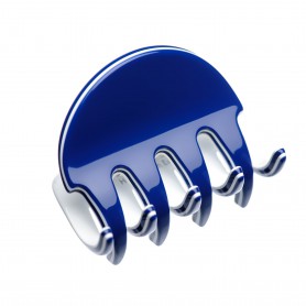 Small size regular shape Hair jaw clip in Blue and white