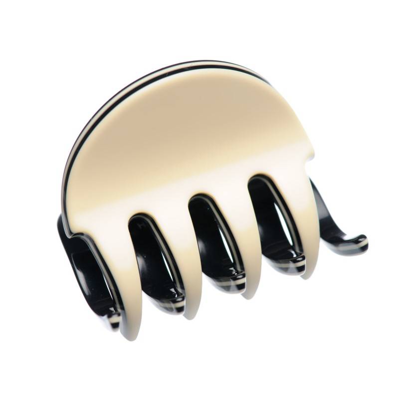 Small size Hair jaw clip in Ivory and black - Hair jaw clips and claws