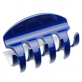 Large size regular shape Hair jaw clip in Blue and white