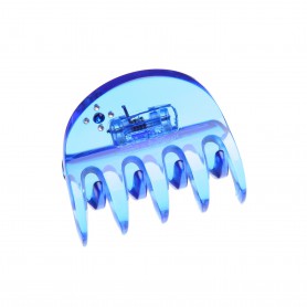 Small size regular shape Hair jaw clip in Transparent blue